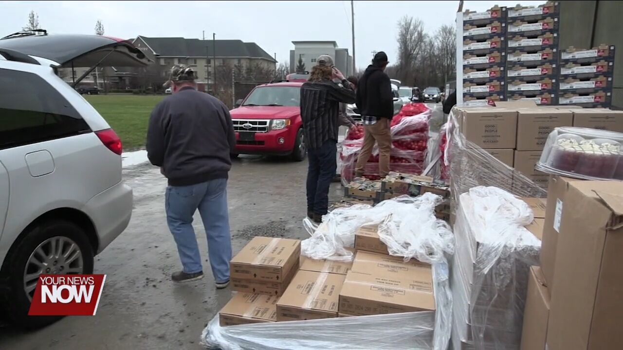 Distribution at West Ohio Food Bank assists over 950 families